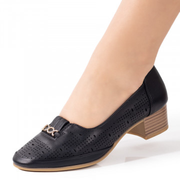 Pantofi dama negri cu toc mic MOD03967, 1, modlet.ro