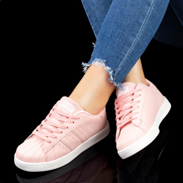 Pantofi dama sport roz cu siret MOD07899, 4, modlet.ro