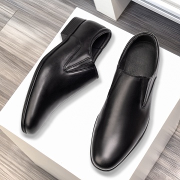 Pantofi eleganti barbati negri fara siret din Piele naturala NICU8