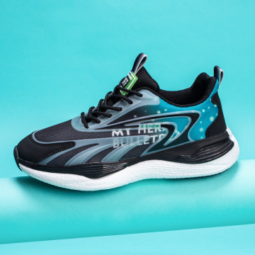Pantofi sport barbati negru cu albastru MOD07891, 3, modlet.ro