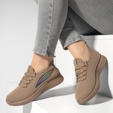 Pantofi sport dama cu siret khaki ZEF13186, 1, zeforia.ro
