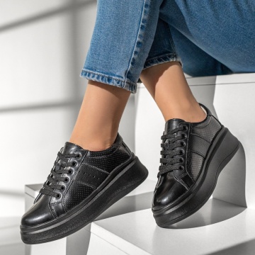 Pantofi sport dama negri din Piele naturala MOD11707, 1, modlet.ro