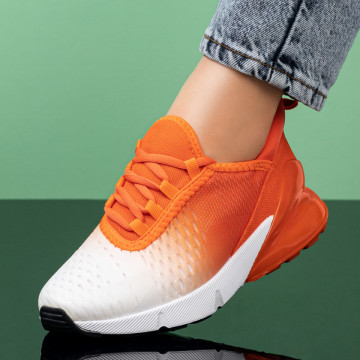 Pantofi sport dama portocalii MOD08294, 4, modlet.ro