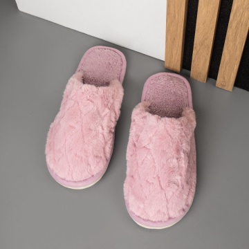 Papuci de casa dama, Papuci de casa dama roz MOD14021, modlet.ro