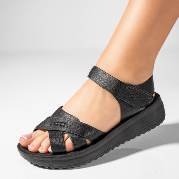Sandale cu platforma dama negre ZEF11342, 1, zeforia.ro