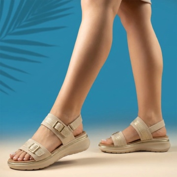 Sandale dama cu platforma si bareta bej IRIS10, 3, modlet.ro