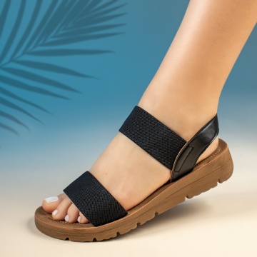 Sandale dama cu talpa groasa negre ZEF13580, 2, zeforia.ro