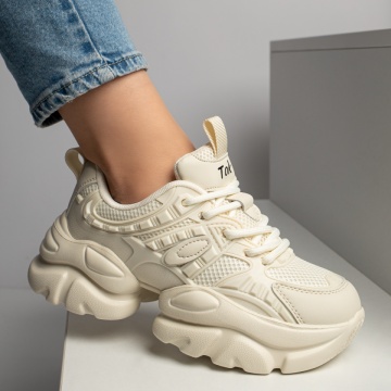 Sneakers dama bej MOD12223, 3, modlet.ro