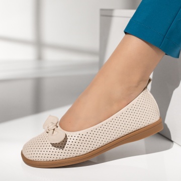 Balerini dama cu fundita bej MOD14295, 2, modlet.ro