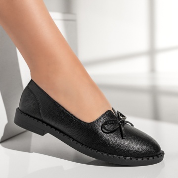 Balerini dama cu talpa joasa si fundita negri MOD13099, 4, modlet.ro