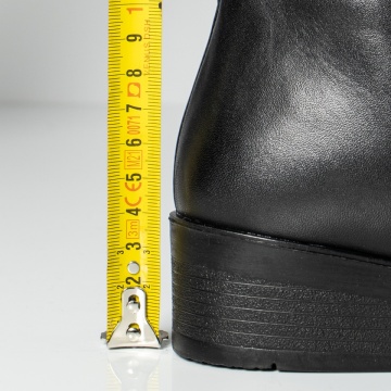Cizme dama cu fermoar negre din Piele naturala MOD10665, 4, modlet.ro