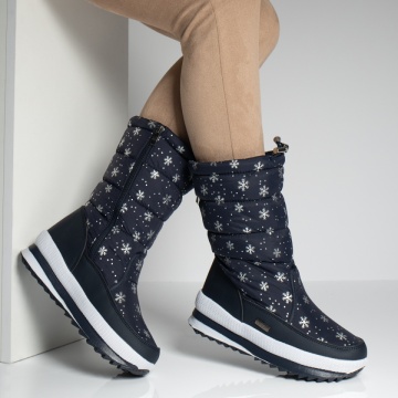 Cizme dama de fas cu fermoar albastre MOD06677, 3, modlet.ro