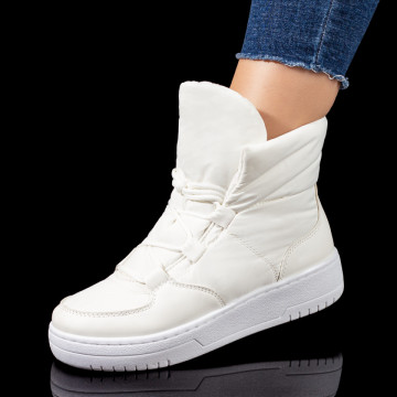 Cizme dama impermeabile cu siret albe MOD06369, 3, modlet.ro