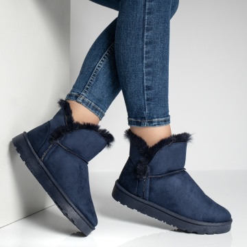 Cizme dama scurte cu blanita albastru suede MOD07101, 3, modlet.ro