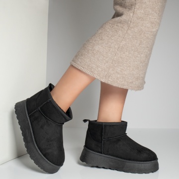 Cizme scurte dama tip UG negru suede MOD12590, 3, modlet.ro