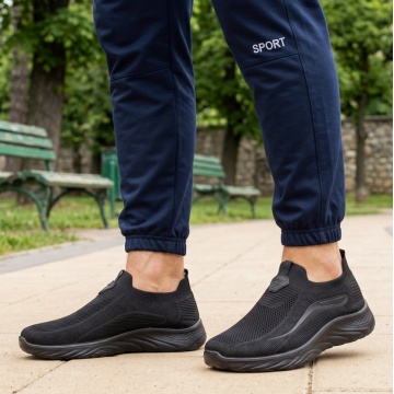 Espadrile barbati cu talpa groasa negre ALIN5, 3, modlet.ro