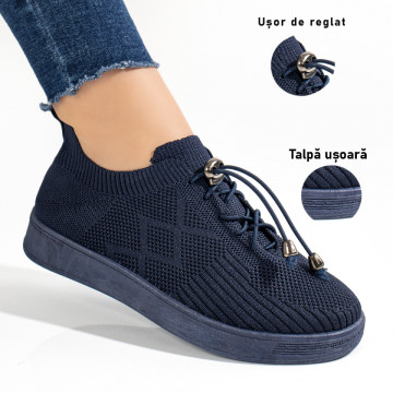 Espadrile dama albastre cu siret elastic ZEF10999, 3, zeforia.ro