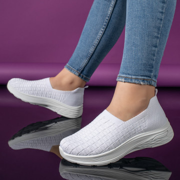Espadrile dama albe EMA10, 2, modlet.ro