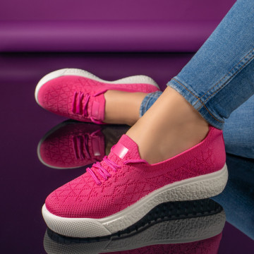 Espadrile dama cu siret roz inchis MOD11172, 2, modlet.ro
