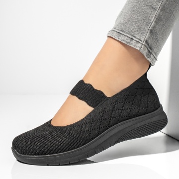 Espadrile dama cu talpa groasa negre EMA12, 2, modlet.ro