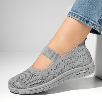 Espadrile dama cu talpa joasa si bareta gri MOD13059, 3, modlet.ro