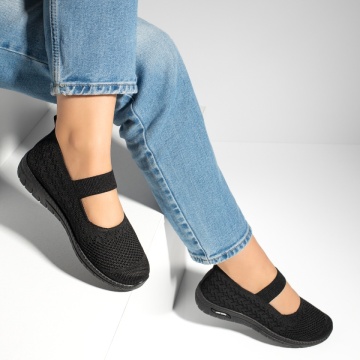 Espadrile dama cu talpa joasa si bareta negre MOD13059, 4, modlet.ro