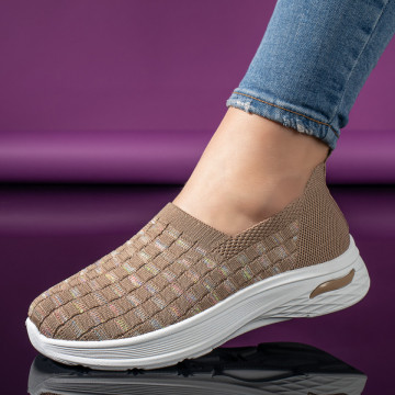Espadrile sport dama, Espadrile dama khaki EMA10, modlet.ro