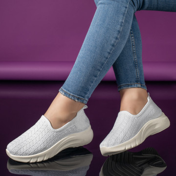Espadrile dama sport albe MOD11241, 2, modlet.ro