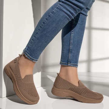 Espadrile sport dama cu perforatii khaki MOD13397, 3, modlet.ro