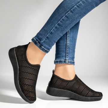Espadrile sport dama cu perforatii negre MOD13061, 4, modlet.ro