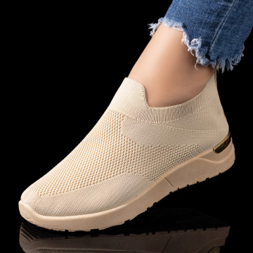 Espadrile sport dama din material textil bej MOD08522, 1, modlet.ro