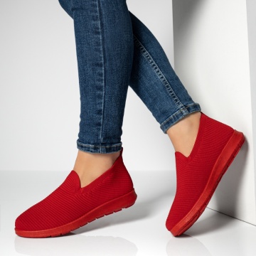 Espadrile sport dama din material textil rosii MOD13053, 2, modlet.ro