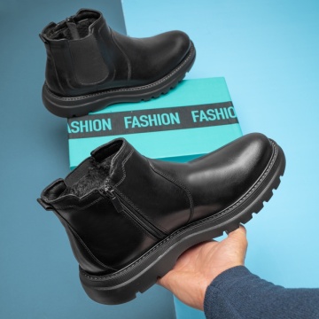 Ghete barbati negre din Piele Naturala MOD12325, 4, modlet.ro