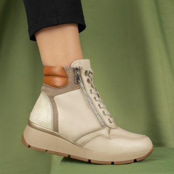 Ghete dama cu platforma bej MOD12354, 2, modlet.ro