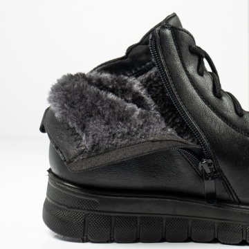 Ghete dama cu siret si fermoar negre MOD06594, 2, modlet.ro