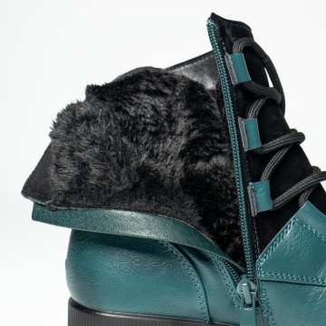 Ghete dama cu siret si fermoar verzi MOD12630, 4, modlet.ro