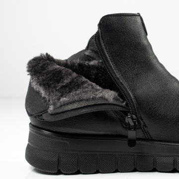 Ghete dama cu talpa groasa si fermoar negre MOD07627, 2, modlet.ro