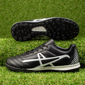 Ghete fotbal unisex pentru gazon sintetic negre cu alb MOD09820, 3, modlet.ro