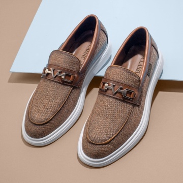 Mocasini barbati cu accesoriu metalic maro MOD11650, 2, modlet.ro