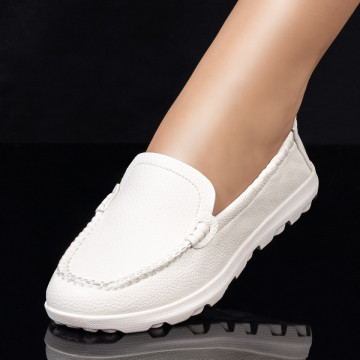 Mocasini dama albi MOD08371, 3, modlet.ro