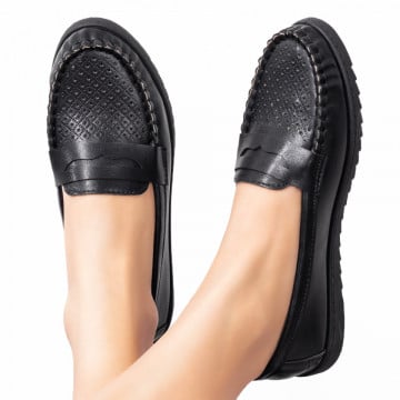 Mocasini dama perforati negri ZEF08283, 1, zeforia.ro