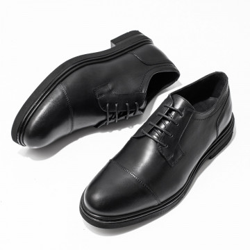 Pantofi barbati eleganti din Piele naturala negri MOD10674, 2, modlet.ro