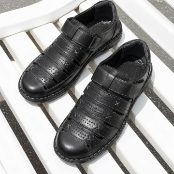Pantofi casual barbati cu perforatii negri din Piele naturala ADI1, 2, modlet.ro