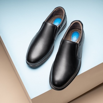 Pantofi casual barbati negri din Piele naturala MOD13432, 3, modlet.ro