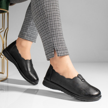 Pantofi casual cu talpa joasa negri MOD10942, 4, modlet.ro