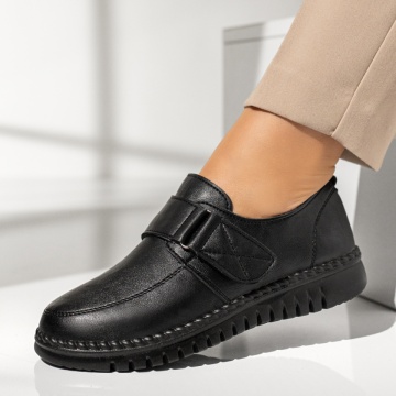 Pantofi casual cu talpa joasa si inchidere cu scai negri DORA23, 2, modlet.ro