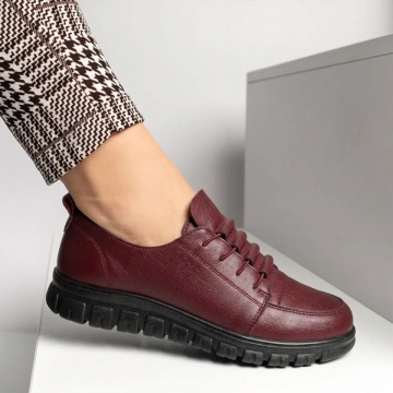 Pantofi casual dama cu siret elastic visinii GINA3