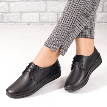 Pantofi casual dama din Piele naturala negri MOD00076, 3, modlet.ro