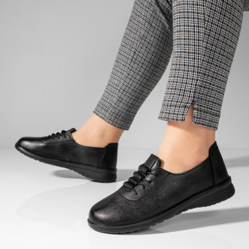 Pantofi casual dama negri cu siret elastic MOD10944, 2, modlet.ro