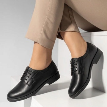 CUPON, Pantofi casual dama negri din Piele naturala MOD03647, modlet.ro